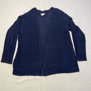 J. Jill Navy Blue Crew Neck Sweater Size M
